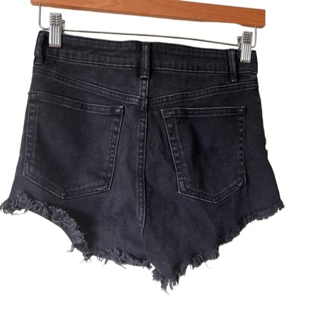 Zara High-Waisted Mom Fit Denim Shorts Size 4 - Picture 5 of 6